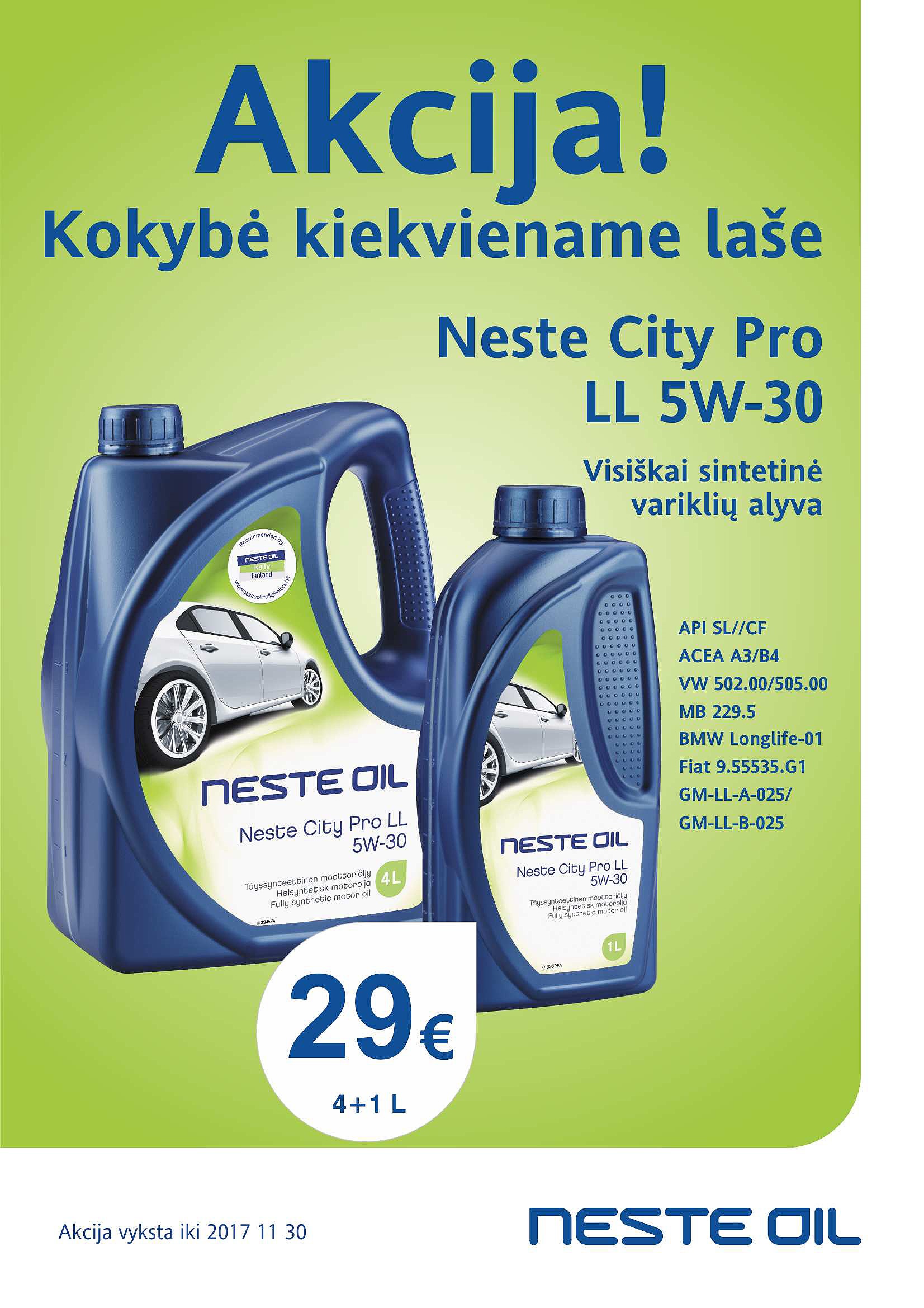 Neste City Pro LL 5W-30 4+1L akcija